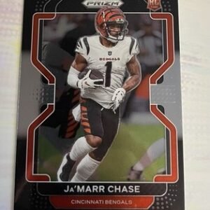 2021 Jamarr Chase Black Silver Prizm Rookie Card #PB-9