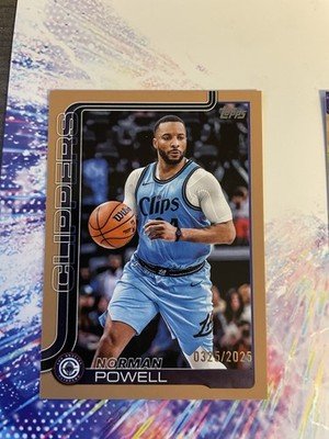 2025-26 Topps Flagship Basketball Clippers Norman Powell Gold 0325/2025