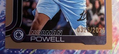2025-26 Topps Flagship Basketball Clippers Norman Powell Gold 0325/2025 - Image 2