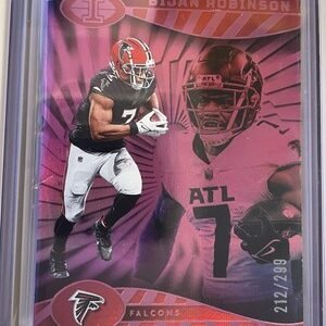 2024 Illusions Bijan Robinson #5 Pink Parallel Atlanta Falcons #d 212/299