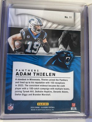 Adam Thielen 2023 Illusions Red Foil 85/175 #14 Carolina Panthers & SF 49ers SP - Image 2