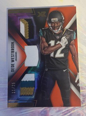 2017 PANINI XR RC DEDE WESTBROOK Sweet TRIPLE PATCH JAGUARS 11/25
