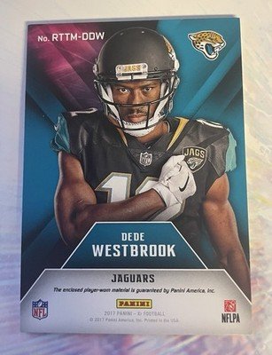 2017 PANINI XR RC DEDE WESTBROOK Sweet TRIPLE PATCH JAGUARS 11/25 - Image 3