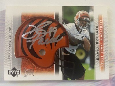 2005 Upper Deck David Pollack Sweet Spot Mini Helmet Auto Georgia Bulldogs Cinci