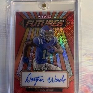 2024 Leaf Vivid Football - Dayton Wade - Red Mojo Futures Auto 8/8