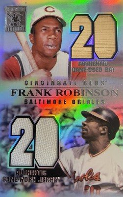2002 Topps Tribute #FR-RO Frank Robinson Bat & Jersey GameUsed |Holo Rainbow - Image 2