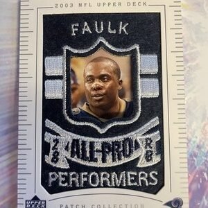 2003 Upper Deck Patch Collection Marshall Faulk All-Pro Performers #155 Rams