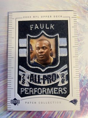 2003 Upper Deck Patch Collection Marshall Faulk All-Pro Performers #155 Rams