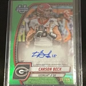 Carson Beck AUTO 44/99 Georgia QB 2024 Bowman Chrome U Prospect PA-CBE