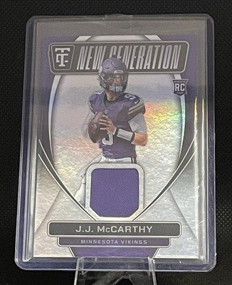 2024 Panini Totally Certified #NGJ-JMY J.J. McCarthy - New Generation RC Swatch