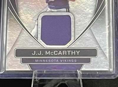 2024 Panini Totally Certified #NGJ-JMY J.J. McCarthy - New Generation RC Swatch - Image 2