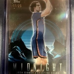 Josh Giddey *17/25* 2024 Topps Midnight Moonrise #77 OKC Thunder - Bulls NBA