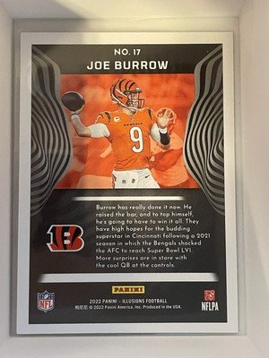 2022 Panini Illusions #17 Joe Burrow - Image 2