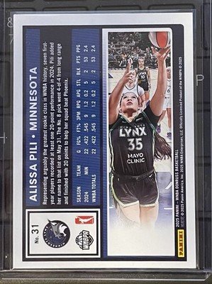 2025 Donruss WNBA Alissa Pili Green Laser Lynx #31 - Image 2