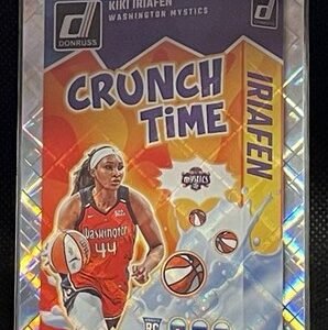 Kiki Iriafen Rookie Card CRUNCH TIME Diamond Holo SSP 2025 Panini Donruss WNBA