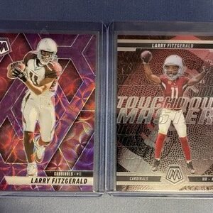 Larry Fitzgerald 2025 Mosaic Purple Scope #47 & TD  Masters #20 Cardinals