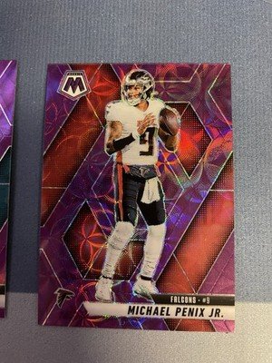 2025 Panini Mosaic Michael Penix Jr Purple Scope Prizm #51