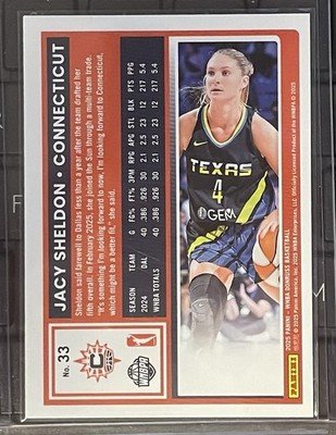 2025 Panini WNBA Donruss - Jacy Sheldon Holo Silver #33 - Image 2