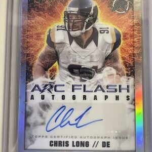 2024 TOPPS RESURGENCE FOOTBALL ARC FLASH AUTOGRAPH CHRIS LONG ST. LOUIS RAMS