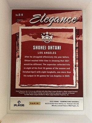 2022 Panini Diamond Kings #E-9 Shohei Ohtani Elegance - Image 2