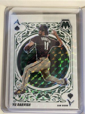 Yu Darvish Aces Insert A-14 2022 Panini Mosaic Green Prizm Parallel Padres