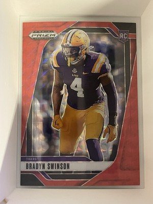2025 Panini Prizm Draft Picks Bradyn Swinson RC RED FINITE 26/125 LSU
