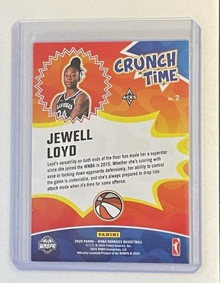 2025 Donruss WNBA #2 Jewell Loyd Crunch Time - Image 2
