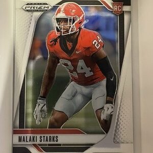 2025 Panini Prizm Draft Picks Football Malaki Starks #32  Silver Prizm RC