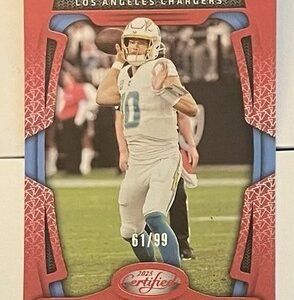 2025 Panini Certified - Justin Herbert #55 Mirror Red 61/99