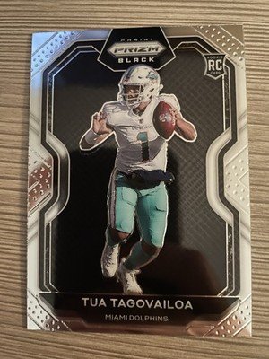2020 Panini Chronicles Tua Tagovailoa Prizm Black Silver PB-2 Dolphins Rookie RC