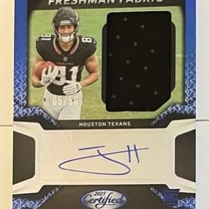 2025 Panini Certified – Jayden Higgins Rookie Auto Mirror Blue 05/50