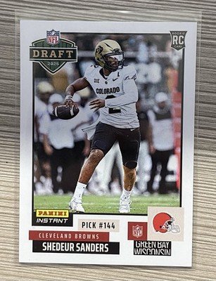 2025 PANINI INSTANT SHEDEUR SANDERS RC DRAFT NIGHT 1ST NFL CARD BROWNS ROOKIE SP