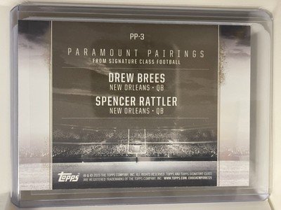 Brees/Rattler 2024 Topps Signature Class Football #PP-3 Paramount Pairings - Image 2