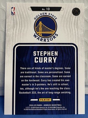 2024-25 Donruss #10 STEPHEN CURRY hardwood Masters - Image 2