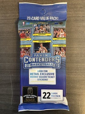 2021-2022 Panini Contenders Basketball 22 Card Value Pack New Sealed