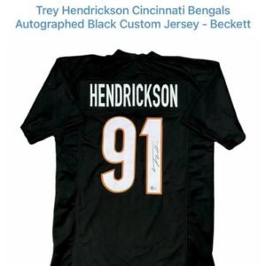 Trey Hendrickson Autographed Cincinnati Bengals Custom XL Jersey BECKETT COA