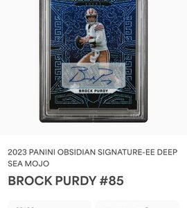 BROCK PURDY 2023 Obsidian 5/5 AUTO Deep Sea MOJO #85  💎POP 1