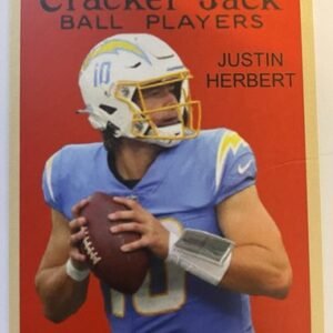 Justin Herbert 2022 Cracker Jack 2 1/4” x 3” Ball Players Card #8