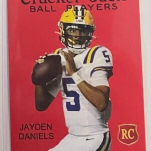Jayden Daniels LSU | Commanders Jack Card  2 1/4" x 3" #190 RC Emblem No Border