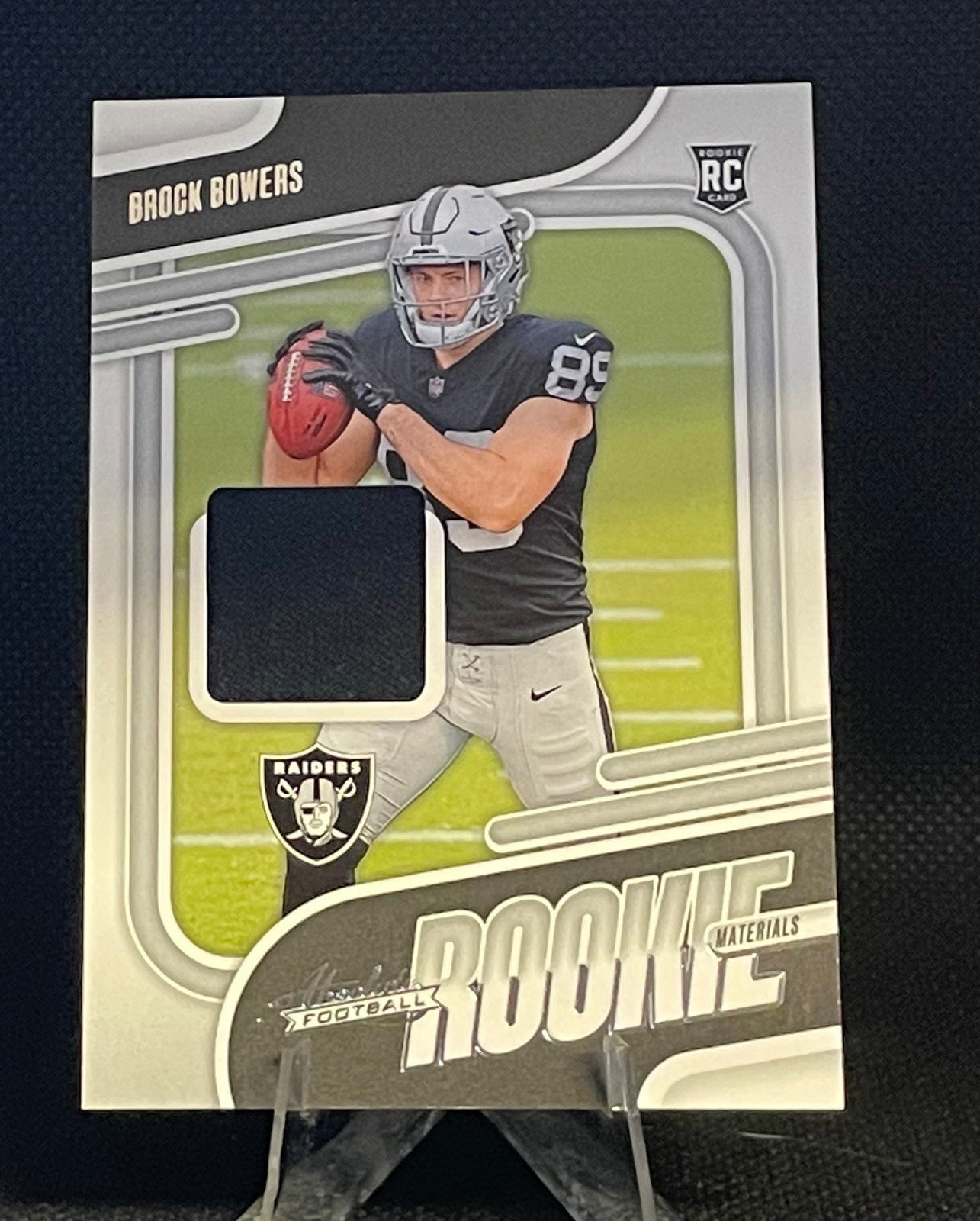 2024 Panini Absolute Football Brock Bowers Rookie Patch Card Raiders #ARM-BBS