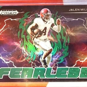 2025 Prizm Draft Picks Jalen Milroe Rookie Green Prizm Fearless F-JME Gem Mint