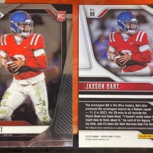 2025 Panini Prizm Draft Picks #90 Jaxson Dart, Ole Miss Rebels RC Silver Prizm