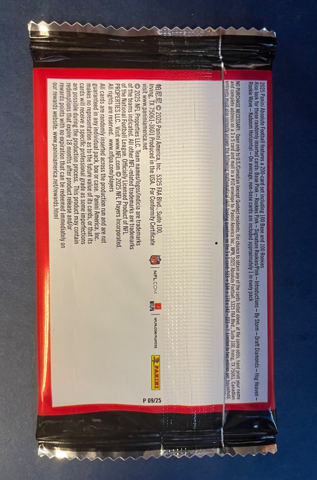 2025 Panini Absolute Football Pack 8 Cards per pack | Chase Kabooms! - Image 2