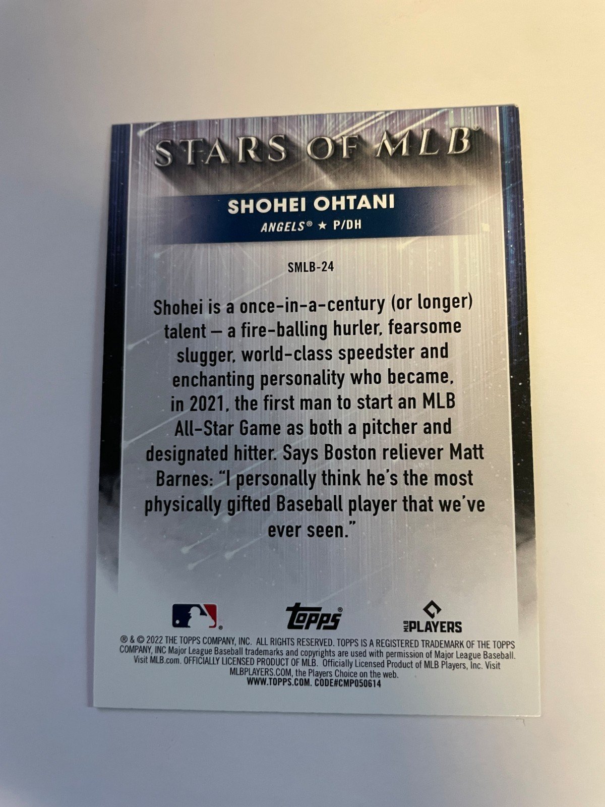 Shohei Ohtani 2022 Topps Chrome Stars of MLB Los Angeles Refractor Holo #SMLB-24 - Image 2