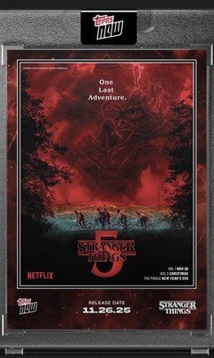 NEW 2025 Topps Now Stranger Things Season 5 Card #STRA *Pre-Order* Eleven Will - Image 2