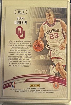 2016-17 Panini Day - Collegiate Angular #3 Blake Griffin 14/50 - Image 3