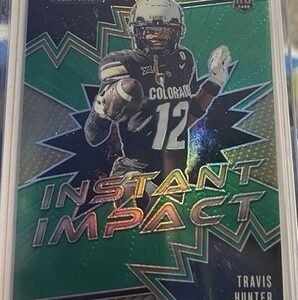 Travis Hunter Rookie 2025 Panini Prizm Draft Picks Instant Impact Green II-THR