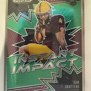 Cam Skattebo 2025 Prizm Draft Picks Green Instant Impact Giants No. II-CSO