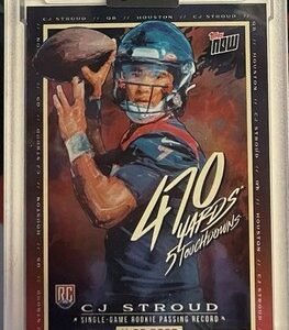 CJ Stroud - 2023 TOPPS NOW Football Card CJ1 Rookie Passing Record RC