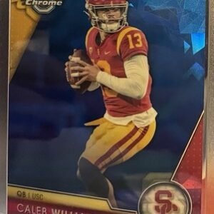 2023 Bowman Chrome U Football Blue Sapphire Ice #1 Caleb Williams USC Trojans